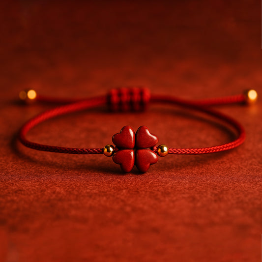 Cinnabar Clover Gold Filled Bead Bracelet