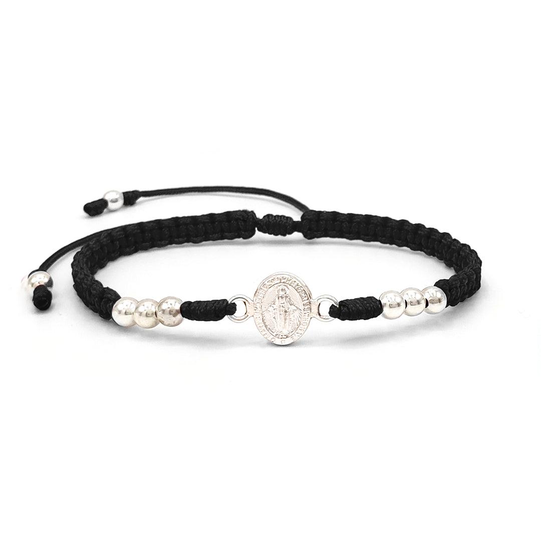 Miraculous Medal Sterling Silver Bracelet (925)