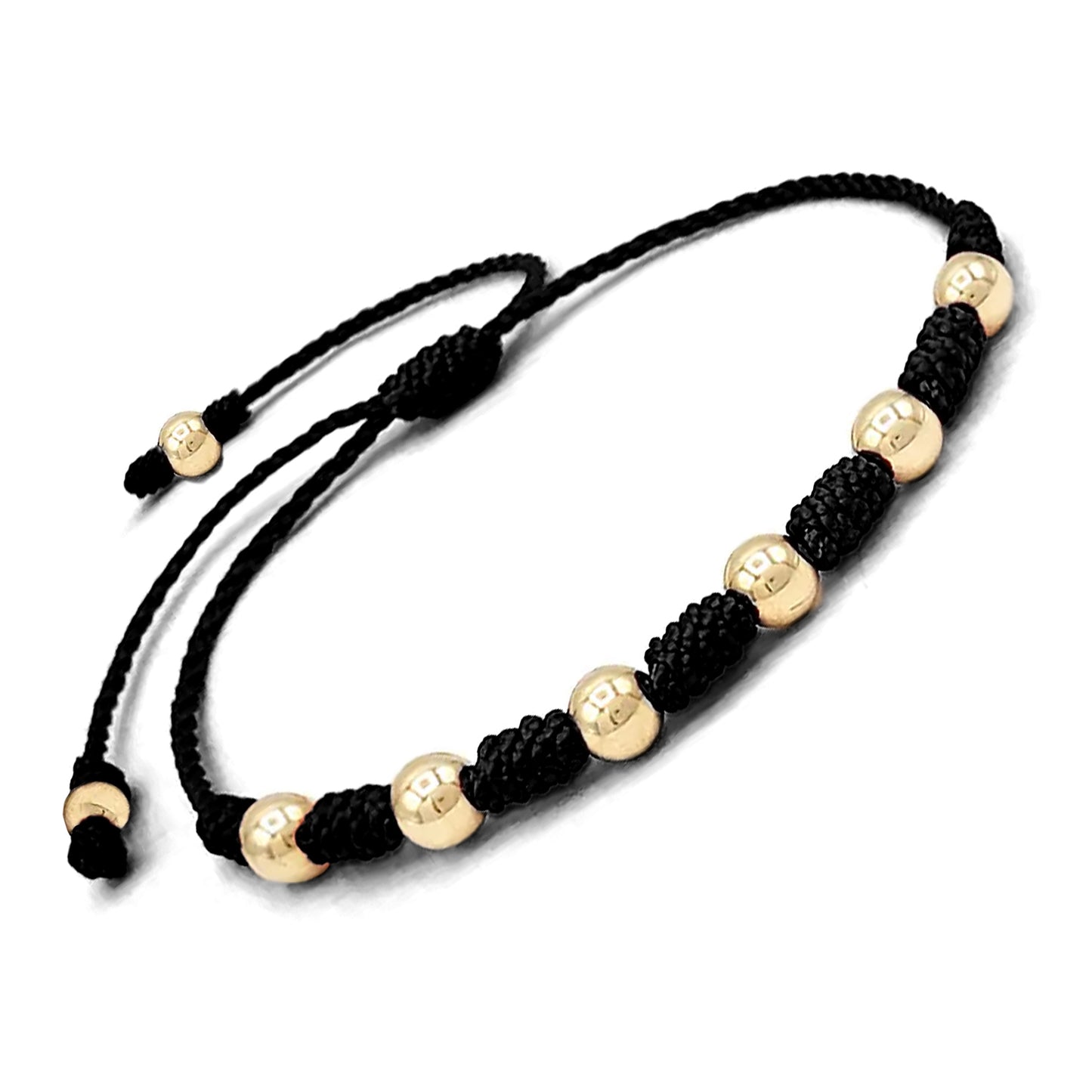 7 Knot Red String Bracelet with Large Gold Filled Beads – Protection & Good Luck