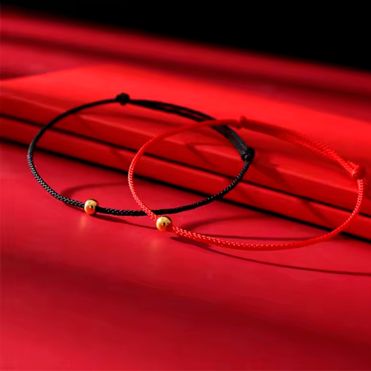 Red String of Fate Bracelet with Gold Filled Bead