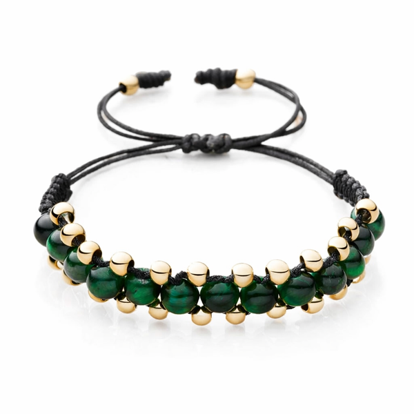 Triple Strand Braided Gold Filled & Quartz Bracelet