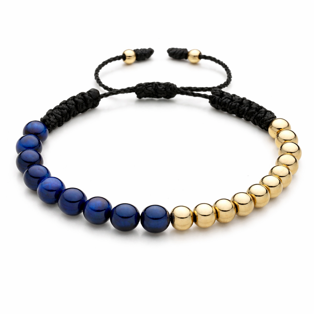 Gold Filled Bracelet with Side Tiger Eye Stone