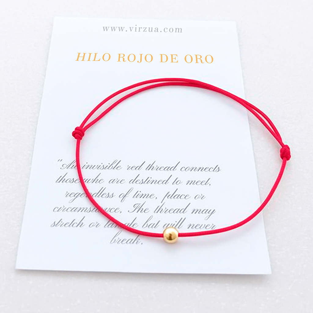 Red String of Fate Bracelet with Gold Filled Bead