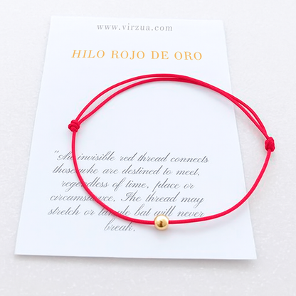 Red String of Fate Bracelet with Gold Filled Bead