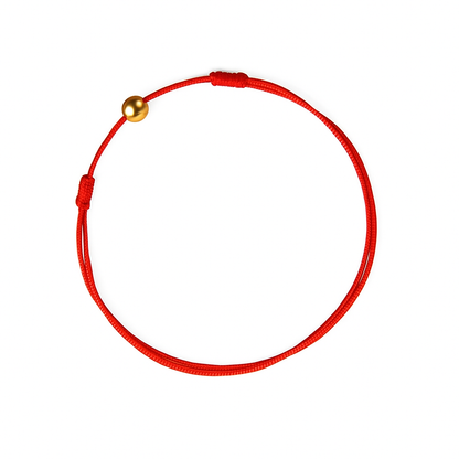 Red String of Fate Bracelet with Gold Filled Bead