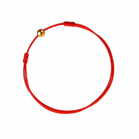 Red String of Fate Bracelet with Gold Filled Bead