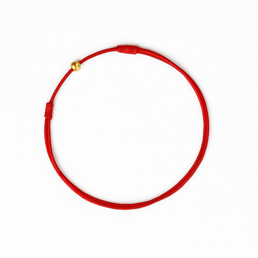 Red String of Fate Bracelet with Gold Filled Bead