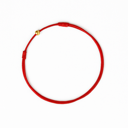 Red String of Fate Bracelet with Gold Filled Bead