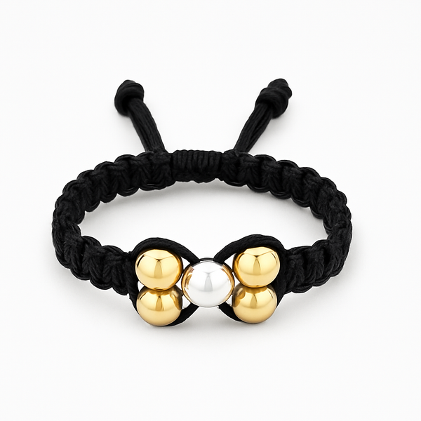 Braided Bow Butterfly Gold Filled Ring with Beads