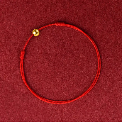 Red String of Fate Bracelet with Gold Filled Bead