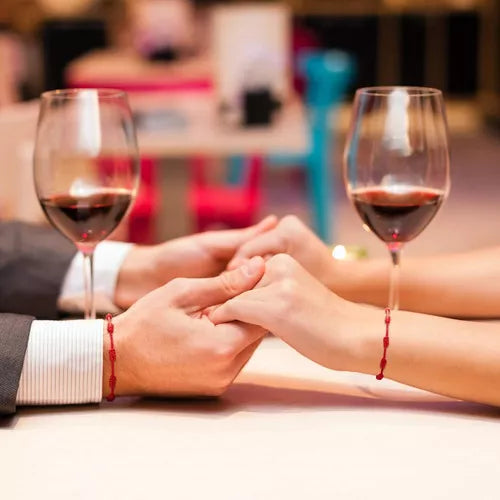 Matching 7 Knot Red String Couples Bracelets