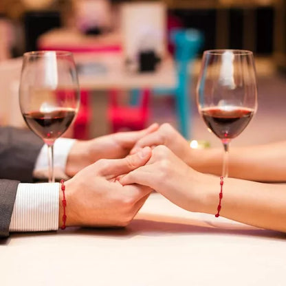 Matching 7 Knot Red String Couples Bracelets