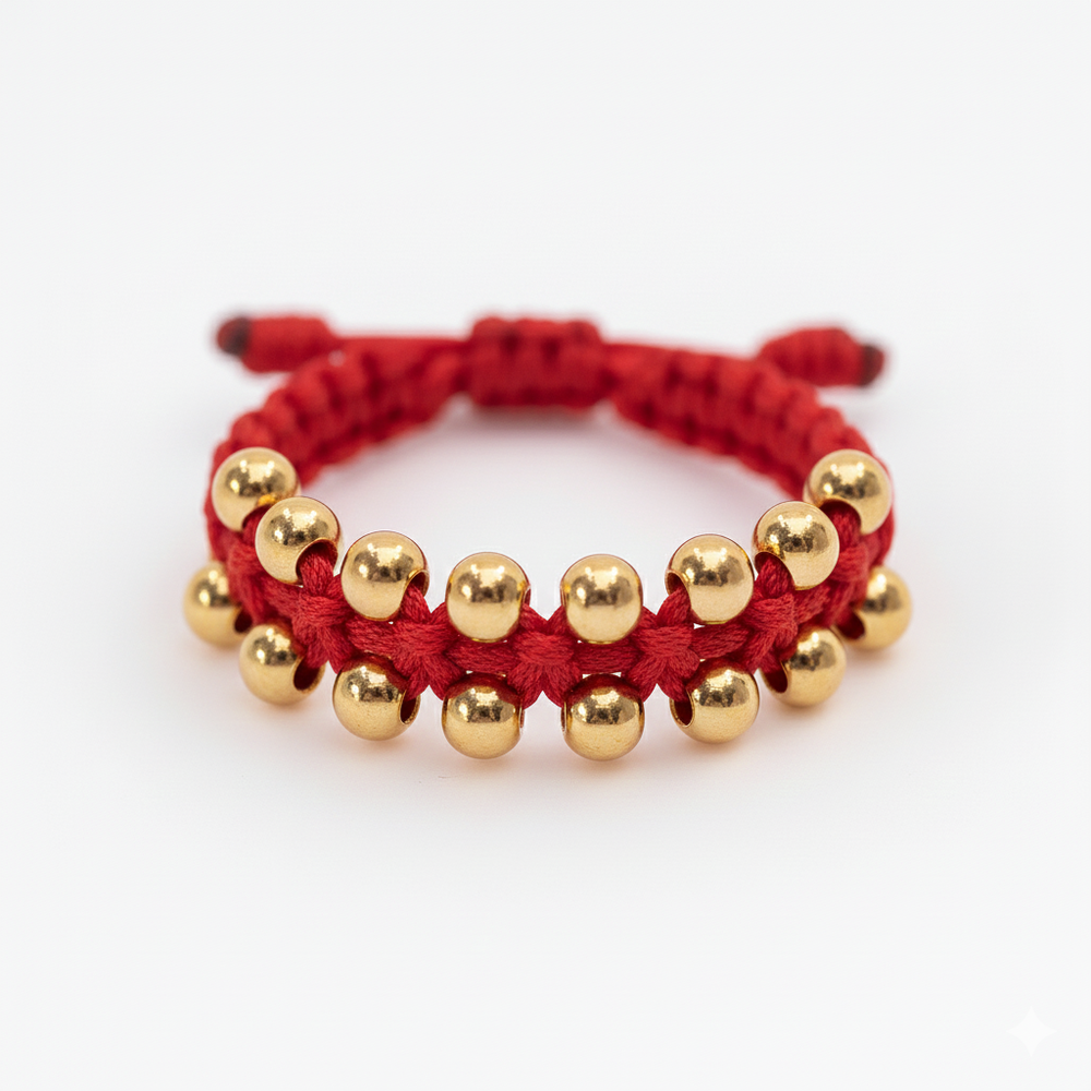 Woven Gold Filled Ring with Exposed Beads