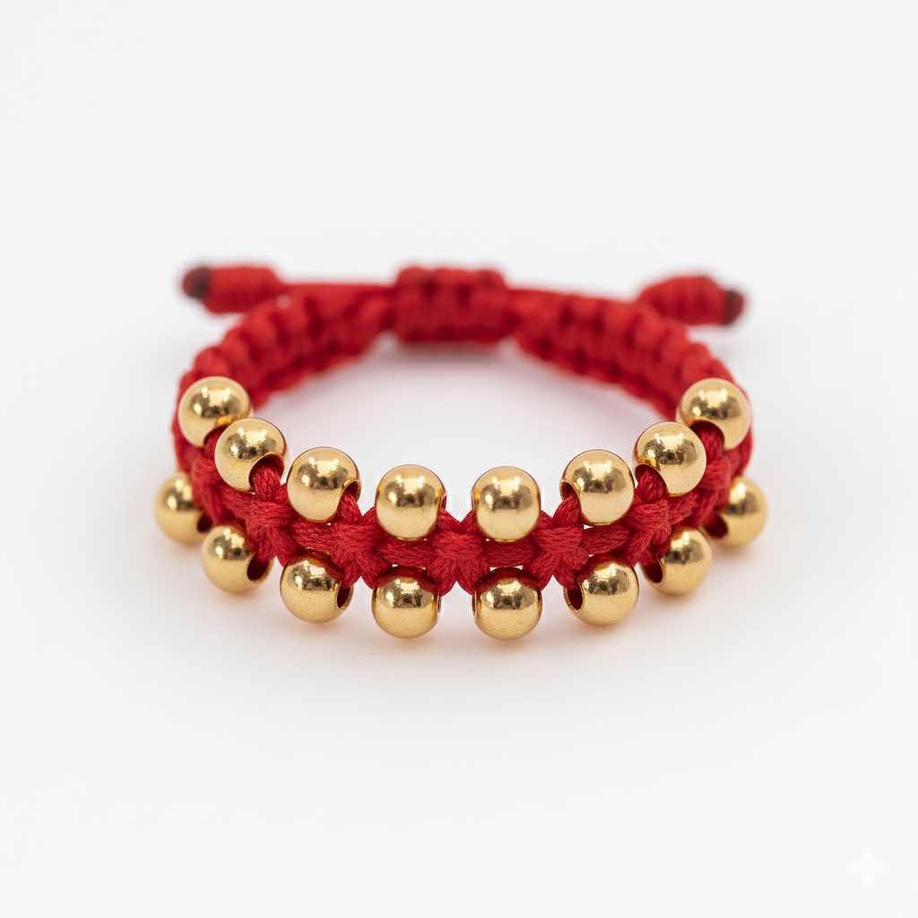 Woven Gold Filled Ring with Exposed Beads