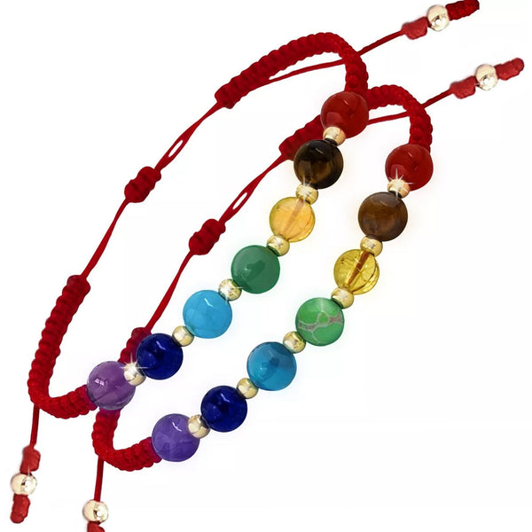 7 Chakra Gold Filled & Natural Stone Bracelet