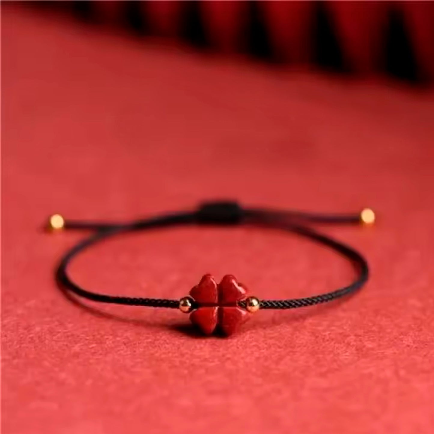 Cinnabar Clover Gold Filled Bead Bracelet