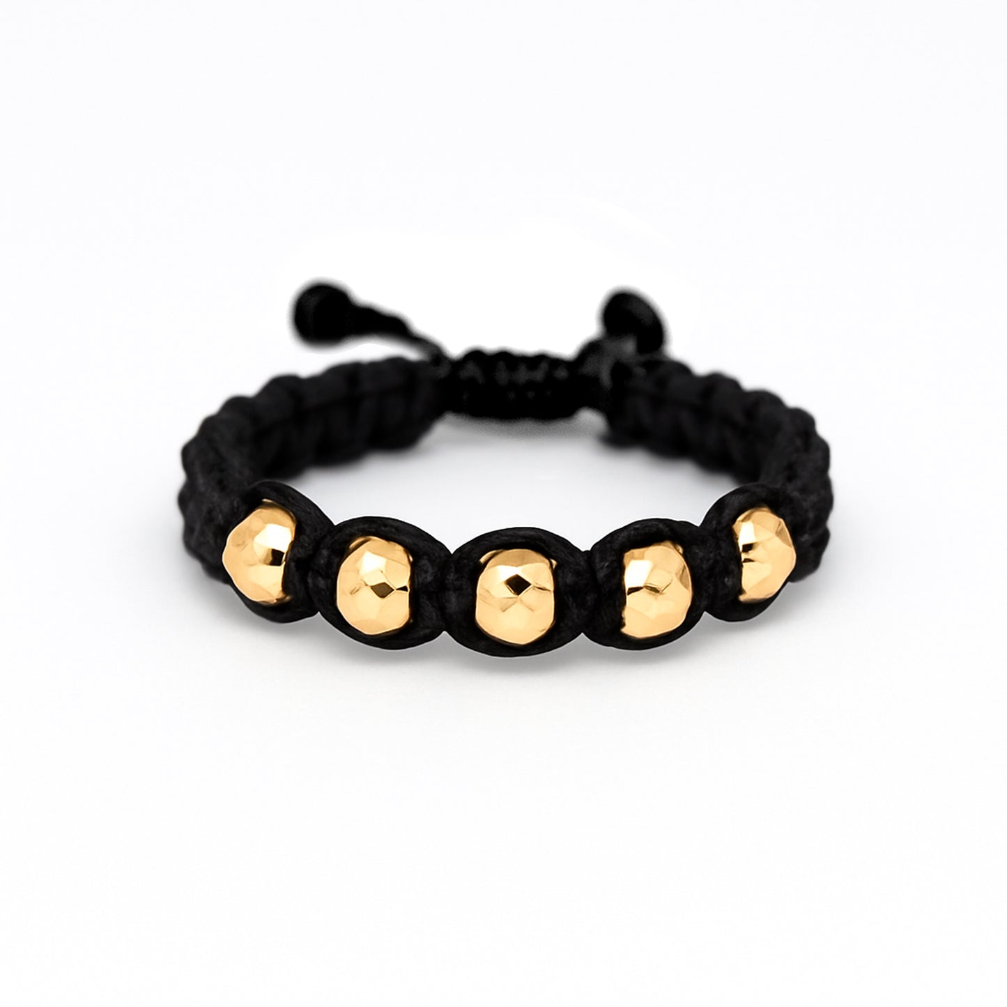 Braided Woven Gold Filled Ring with Bead Detail