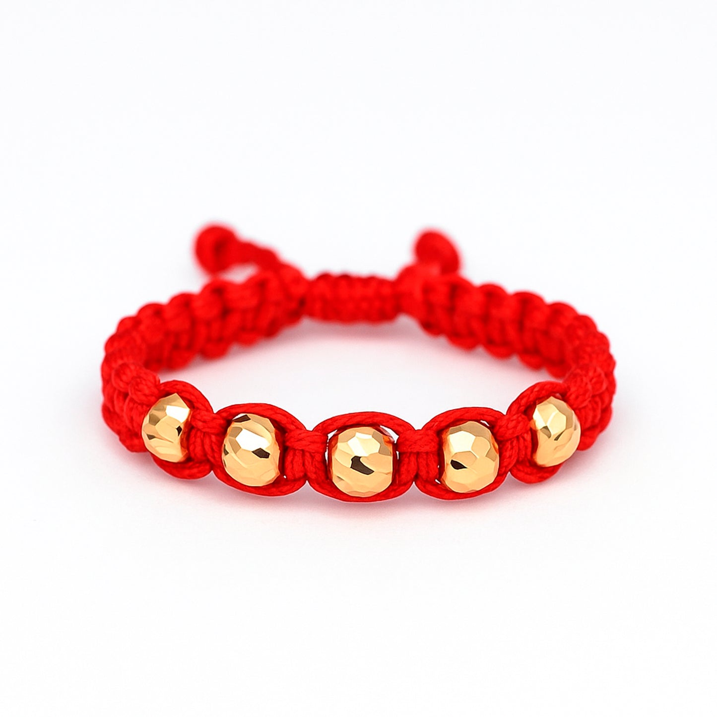 Braided Woven Gold Filled Ring with Bead Detail