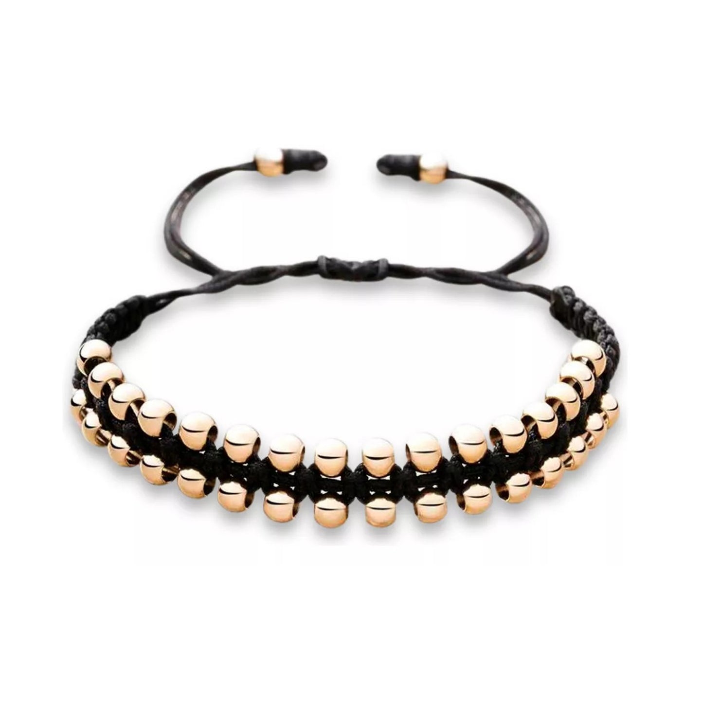 Braided Woven Gold Filled Bracelet with Exposed Beads