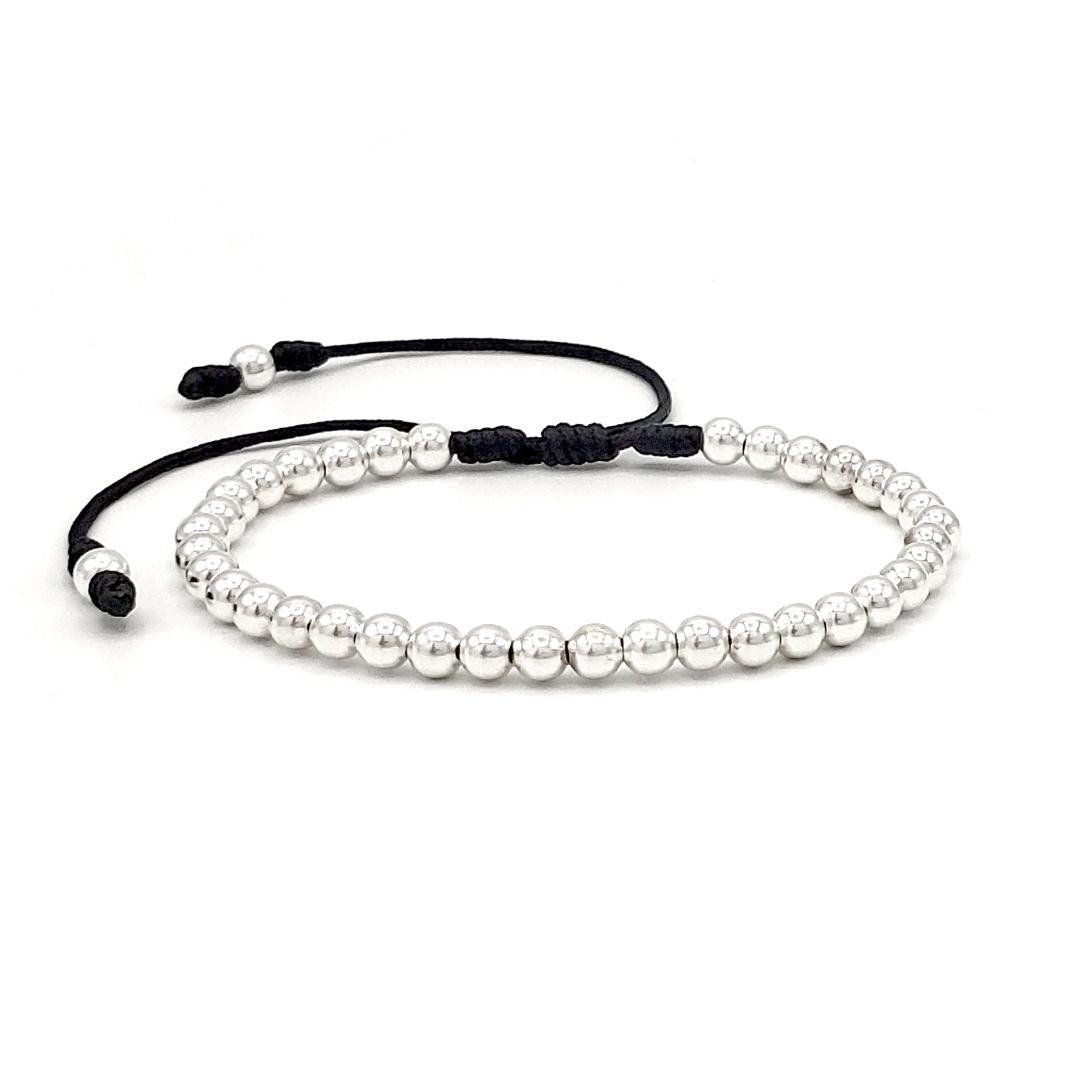 Continuous Sterling Silver Bead Bracelet