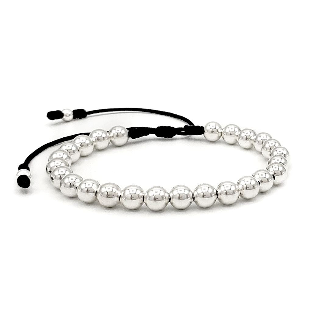 Continuous Sterling Silver Bead Bracelet