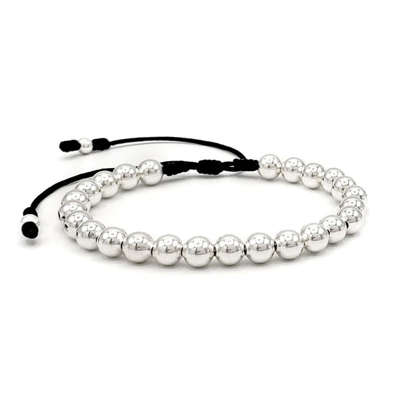 Continuous Sterling Silver Bead Bracelet