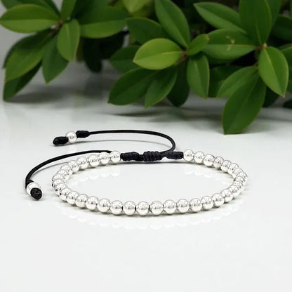 Continuous Sterling Silver Bead Bracelet