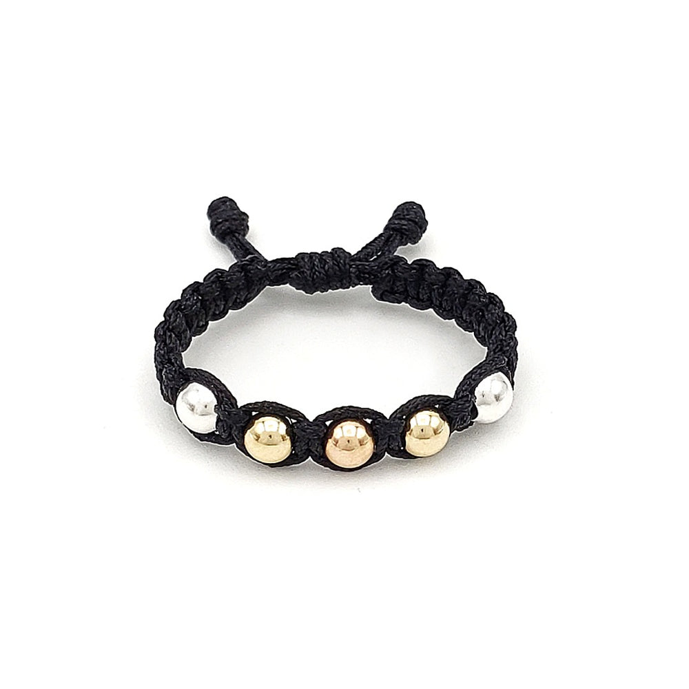 Interwoven Gold Filled & Sterling Silver Bracelet – Three-Tone Elegant Design