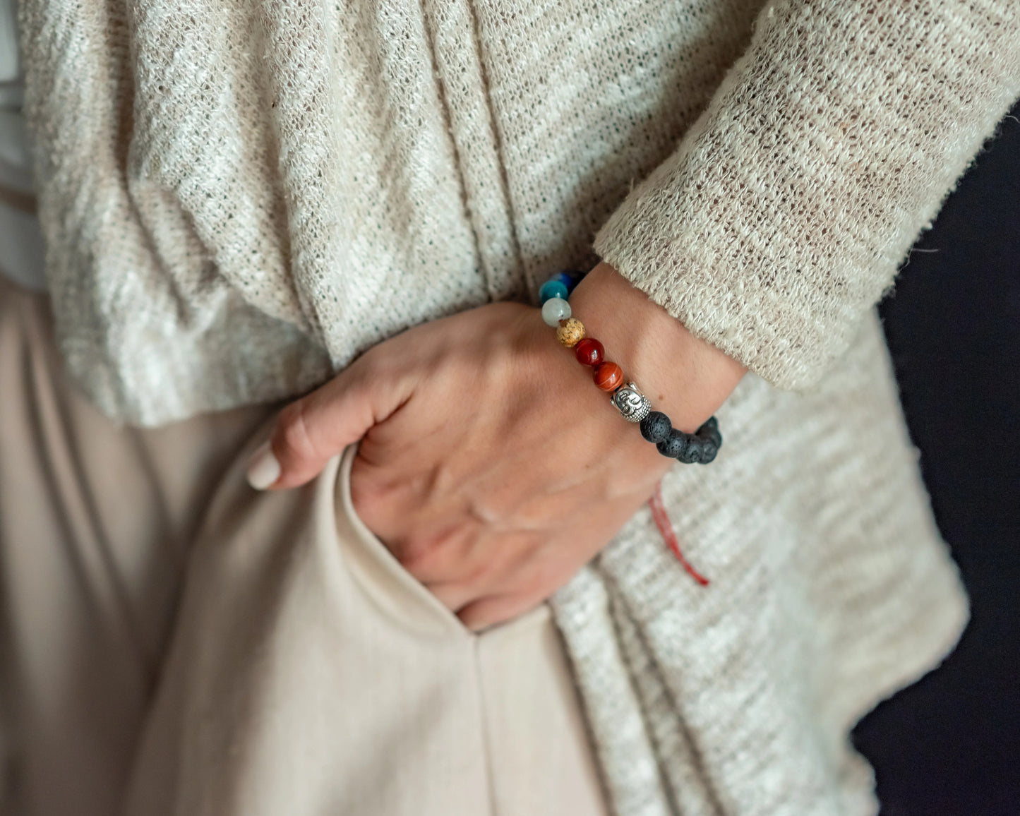 Buddha 7 Chakra Natural Stone Bracelet