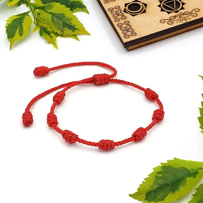7 Knot Red String Bracelet – Protection & Good Luck Charm