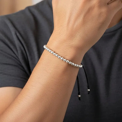 Continuous Sterling Silver Bead Bracelet