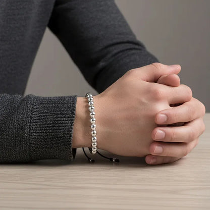 Continuous Sterling Silver Bead Bracelet