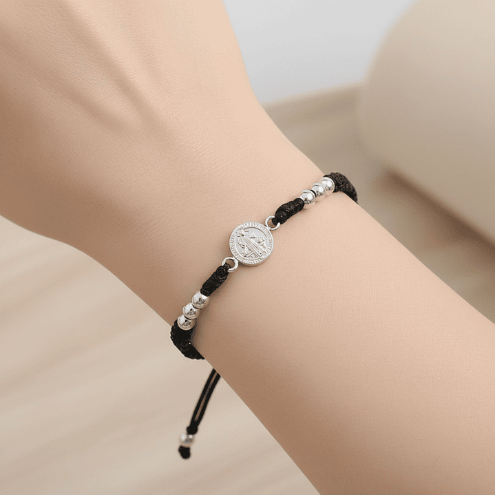 Saint Benedict Sterling Silver Bracelet (925)