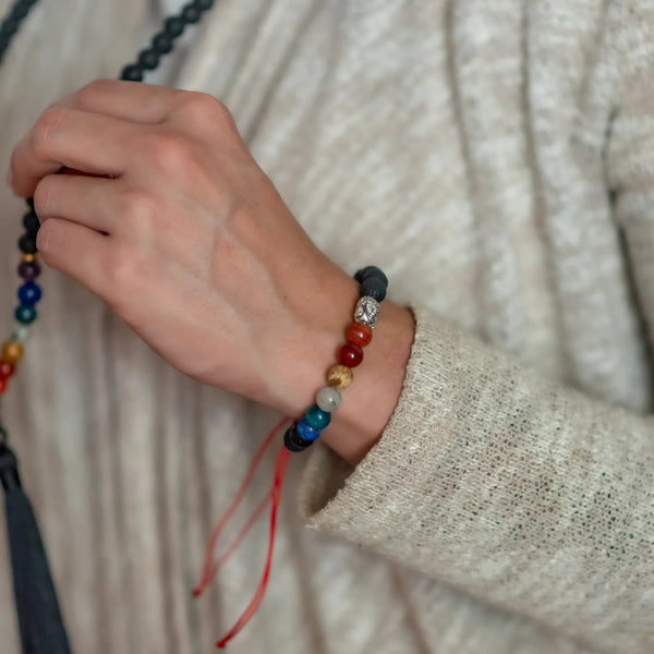 Buddha 7 Chakra Natural Stone Bracelet