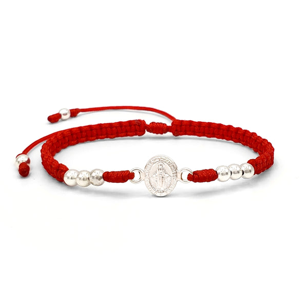 Miraculous Medal Sterling Silver Bracelet (925)