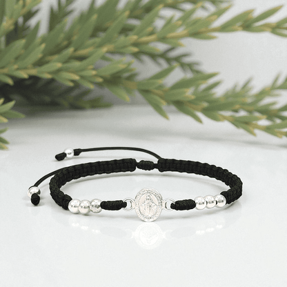 Miraculous Medal Sterling Silver Bracelet (925)