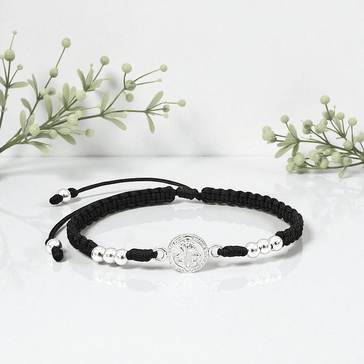 Saint Benedict Sterling Silver Bracelet (925)