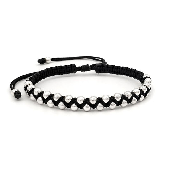 Zig-Zag Braided Sterling Silver Bracelet