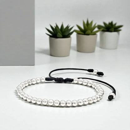 Continuous Sterling Silver Bead Bracelet