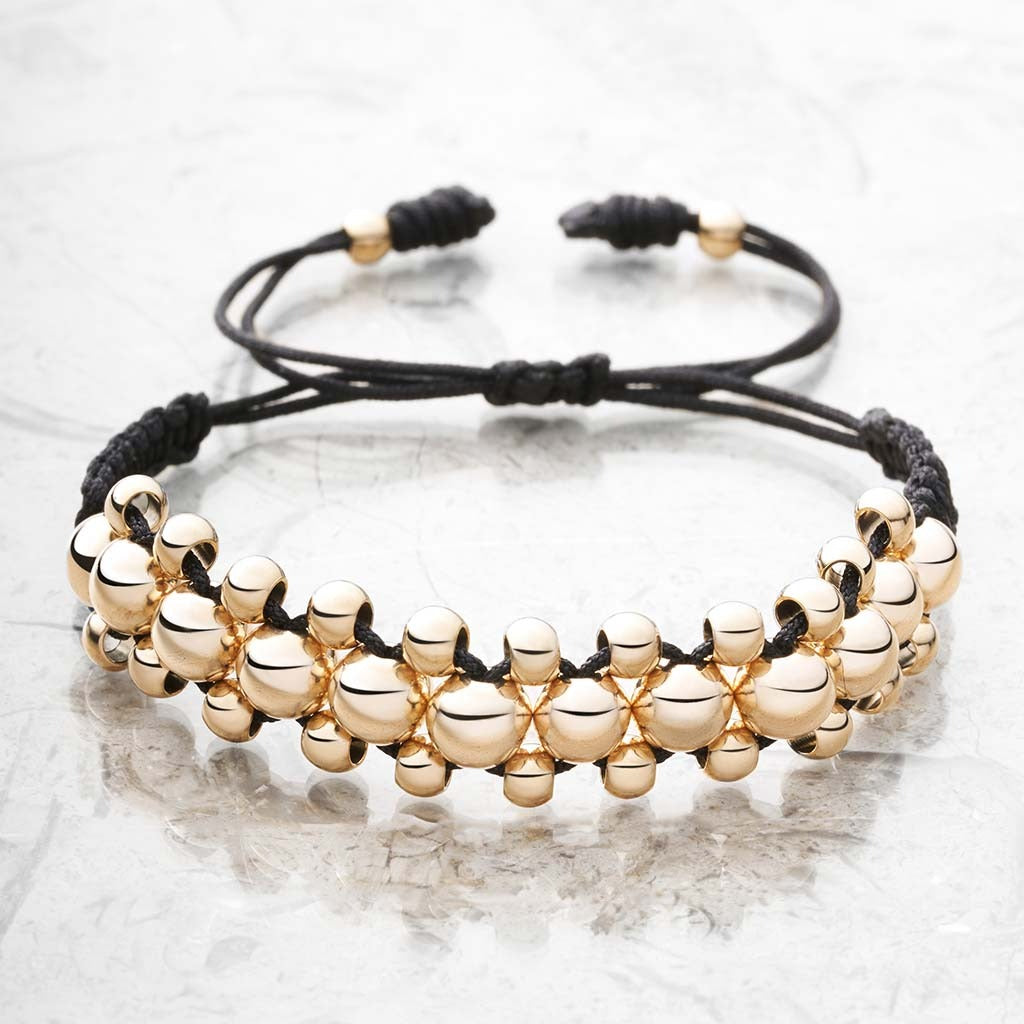 Triple Strand Braided Gold Filled & Quartz Bracelet