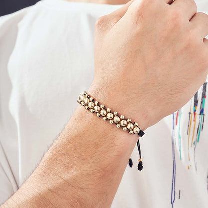 Triple Strand Braided Gold Filled & Quartz Bracelet