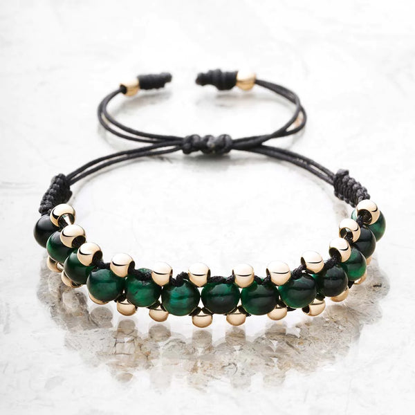 Triple Strand Braided Gold Filled & Quartz Bracelet