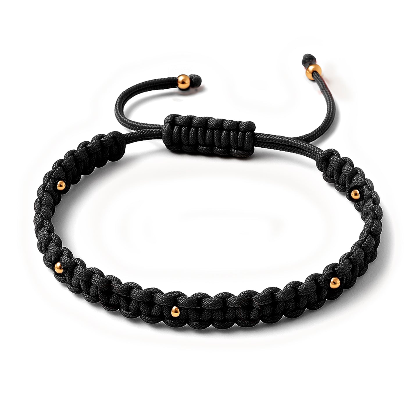 Gold Filled Woven Bracelet with 7 Beads