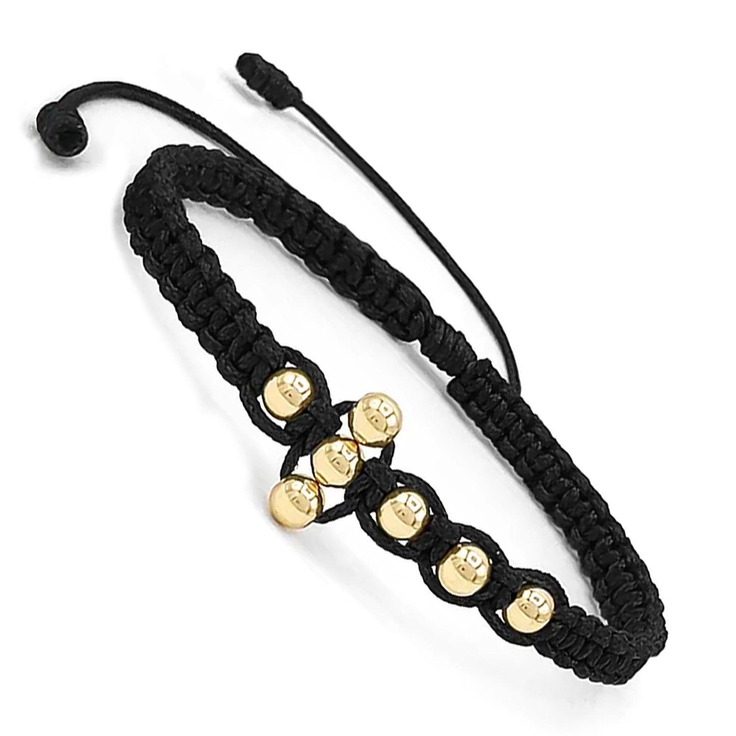 Gold Filled Bead Cross Bracelet