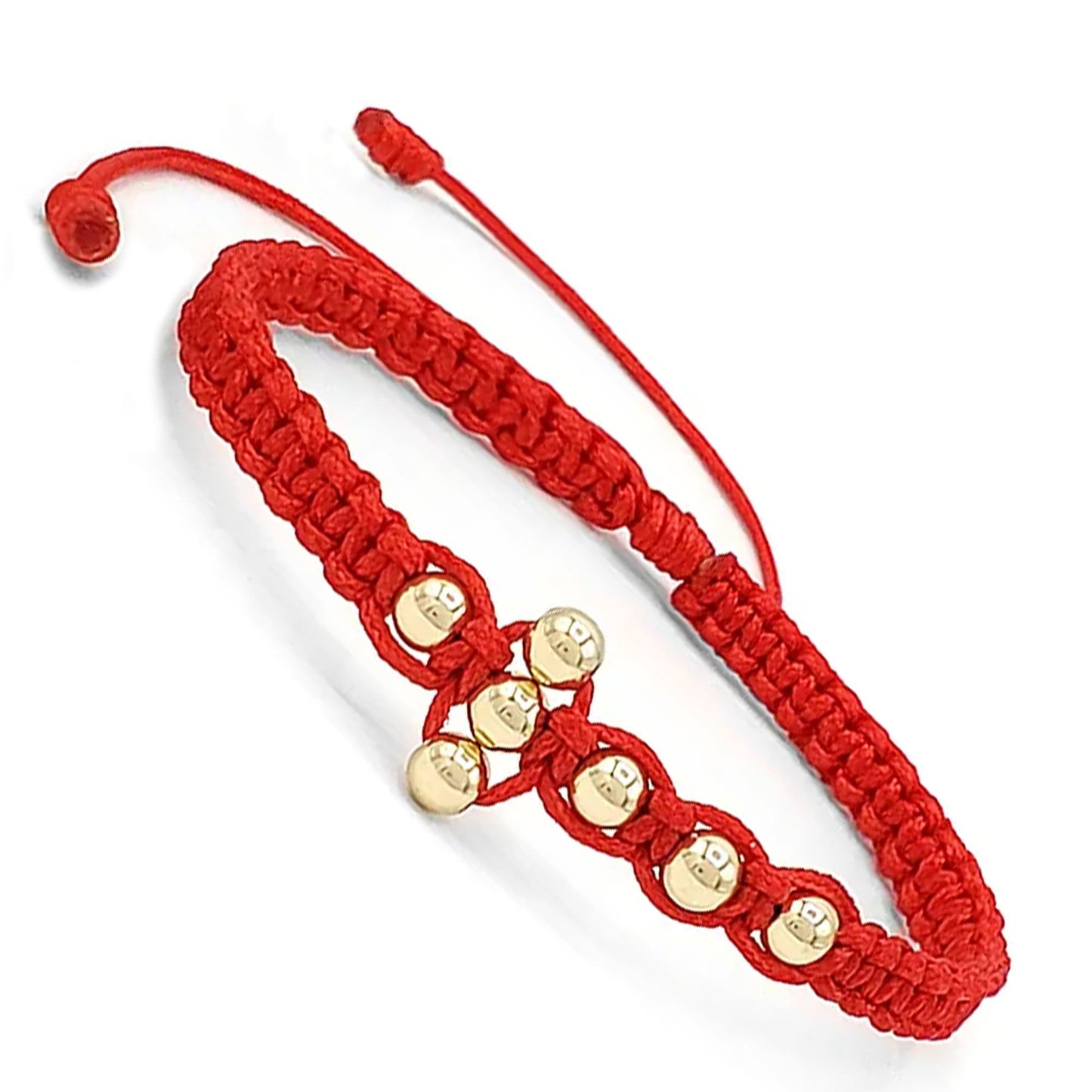 Gold Filled Bead Cross Bracelet