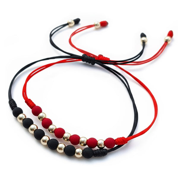 Matching Couples Gold Filled & Neoprene Bead Bracelets